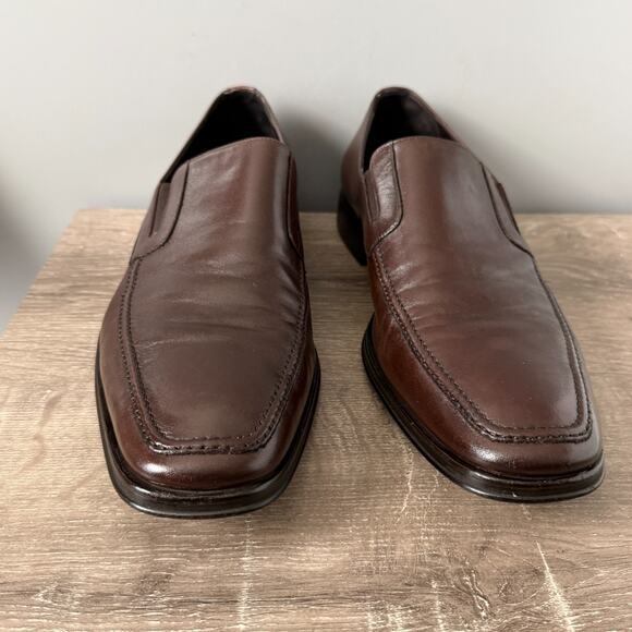 Bruno Magli Raging Loafer Mens 13 M Brown Leather Slip On Classic Shoe Italy main image 7